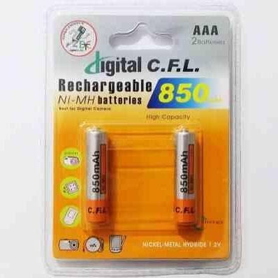 باتری نیم‌قلم شارژی CFL ظرفیت 850 میلی‌آمپر