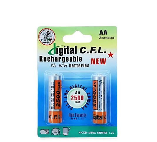 باتری قلمی شارژی کارتی CFL ظرفیت 2500 میلی‌آمپر